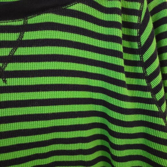 Lauren Ralph Lauren Active Blue Green Striped Hooded Plussize Jersey Size 1X - Picture 3 of 5